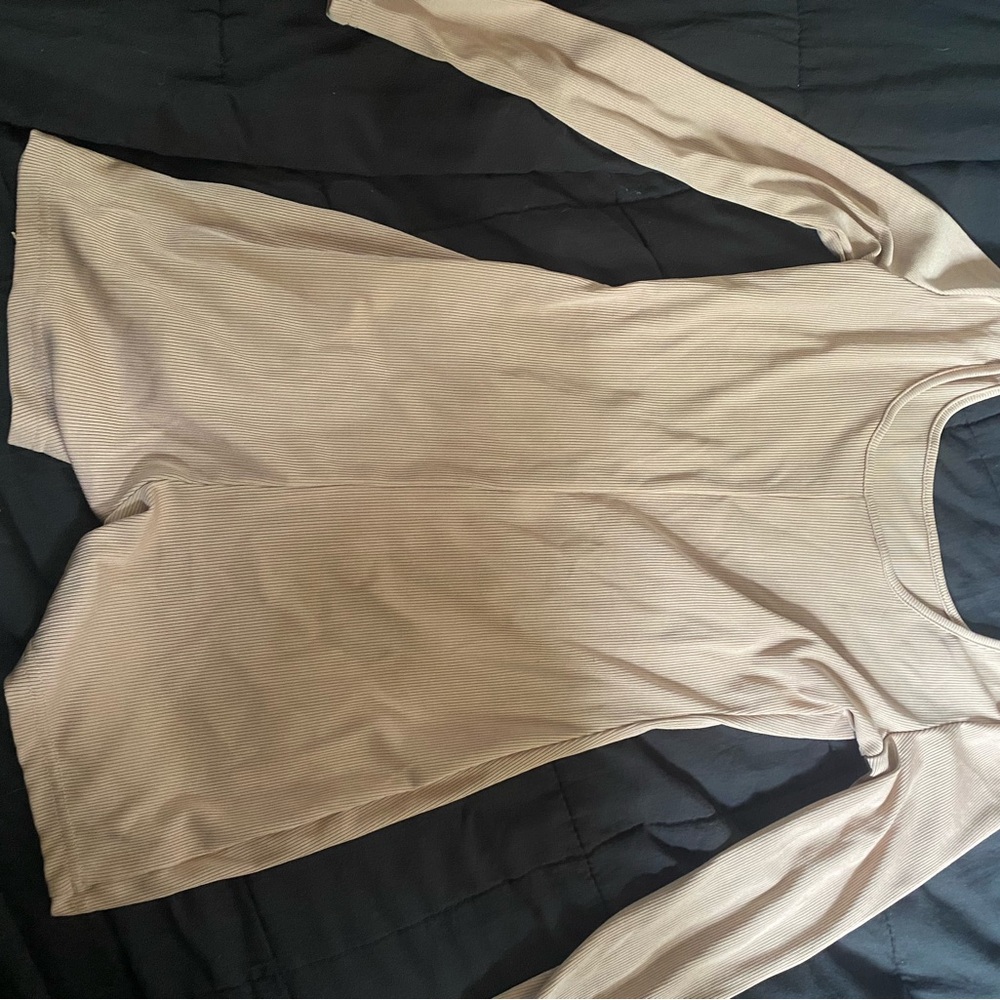 Long Sleeve Beige Top
